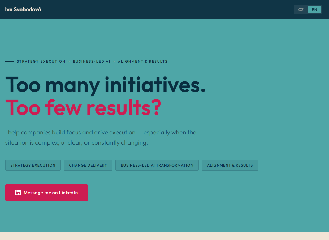 Osobní web — svobodova.studio